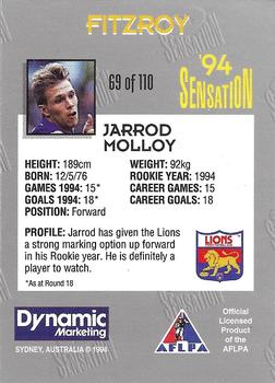 1994 AFL Sensation #69 Jarrod Molloy Back